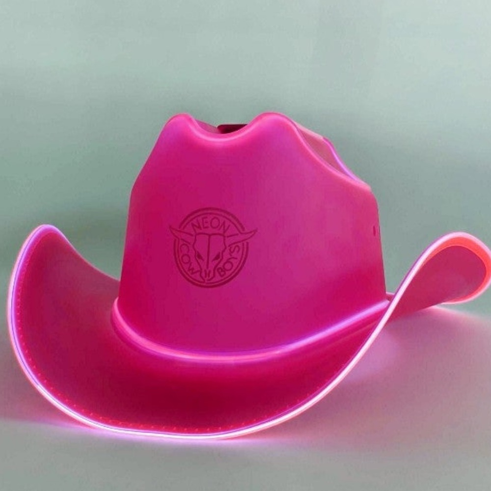 Brand new neon cowboys LED trim hat
